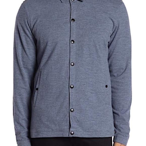 💋 JASON SCOTT COACH'S BUTTON DOWN JACKET SHIRT-GRAY *NWOT - Picture 8 of 9